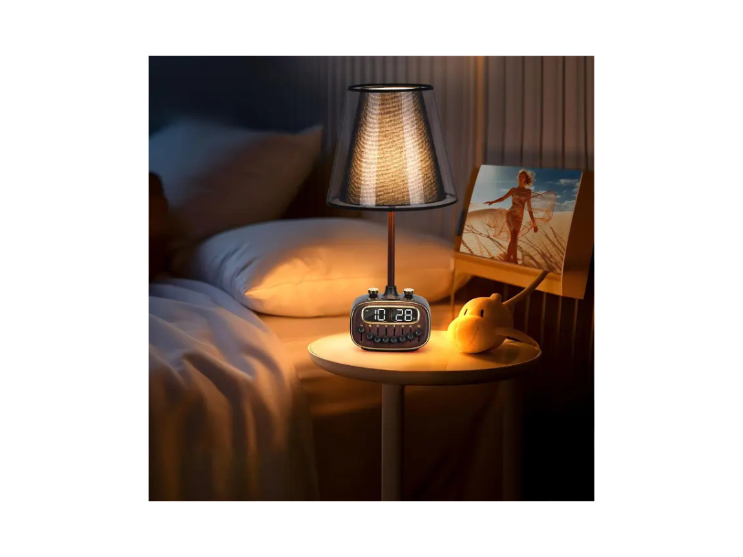 Porodo Retro Desk Lamp with White Noise & Bluetooth Speaker - Black Porodo Retro Desk Lamp with White Noise & Bluetooth Speaker - Black